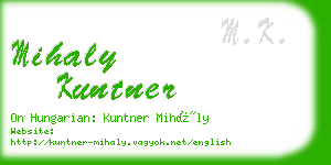 mihaly kuntner business card